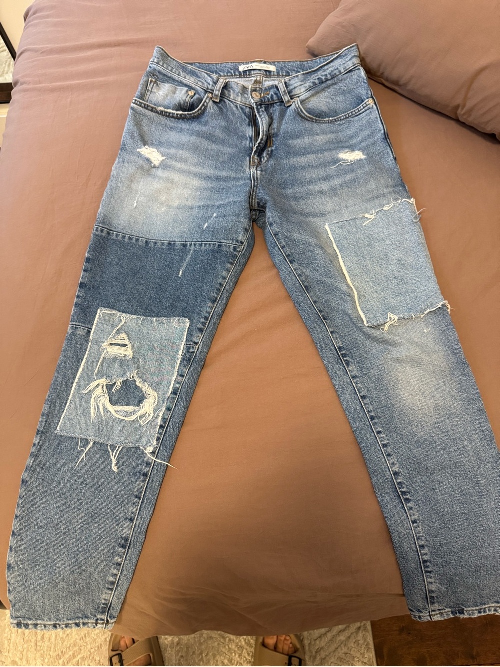 Zara men’s slim fit ripped jeans